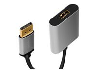 LOGILINK CDA0108 DisplayPort adapter DP/M to HDMI A/F 4K/60 Hz aluminium black/grey 0.15m