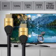 Qoltec GOLD - Ultra High Speed - HDMI cable with Ethernet - HDMI male to HDMI male - 3 m - black, gold - 8K60Hz (7680 x 4320) support 