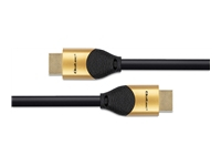 Qoltec GOLD - Ultra High Speed - HDMI cable with Ethernet - HDMI male to HDMI male - 3 m - black, gold - 8K60Hz (7680 x 4320) support 