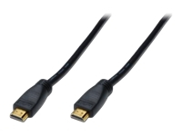 DIGITUS HDMI High Speed connection cable type A w/ amp. M/M 10.0m Full HD CE gold bl