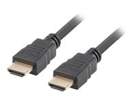 Lanberg - High Speed - HDMI cable with Ethernet - HDMI male to HDMI male - 5 m - black - 4K support 