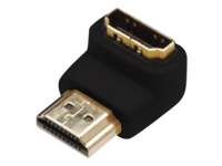 ASSMANN HDMI adapter type A 90deg angled M/F Ultra HD 60p bl gold