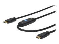 ASSMANN HDMI High Speed connection cable type A w/ amp. M/M 15.0m w/Ethernet Ultra HD 24p CE gold bl