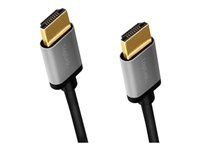 LOGILINK CHA0101 HDMI cable A/M to A/M 4K/60 Hz alu black/grey 2m