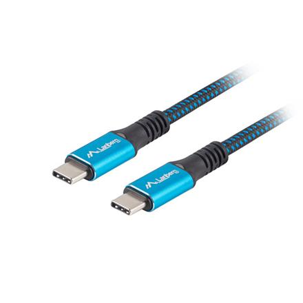 Lanberg | USB-C to USB-C Cable | Black/Blue | 0.5 m CA-CMCM-45CU-0005-BK