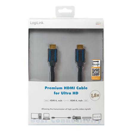 Logilink | Premium HDMI Cable for Ultra HD | Black | HDMI male (type A) | HDMI male (type A) | HDMI to HDMI | 3 m CHB005