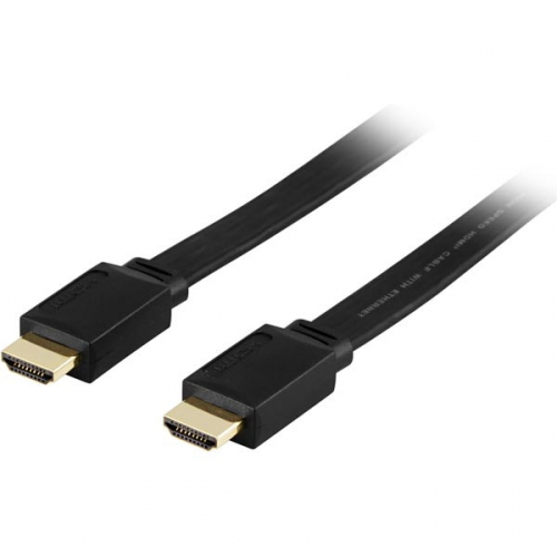 DELTACO - HDMI cable with Ethernet - HDMI male to HDMI male - 10 m - black 