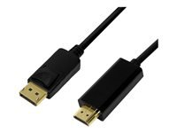 LOGILINK CV0127 LOGILINK - DisplayPort cable, DP 1.2 to HDMI 1.4, black, 2m