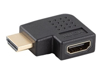 LANBERG adapter HDMI - HDMI M/F 4K angled left black