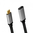 LogiLink USB-C M/F cable, 4K/60Hz , alu, 0.5m