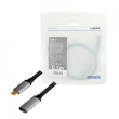 LogiLink USB-C M/F cable, 4K/60Hz , alu, 0.5m