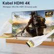 Unitek HDMI Cable 2.0 4K 60Hz; whitel C11090AWH03-1M
