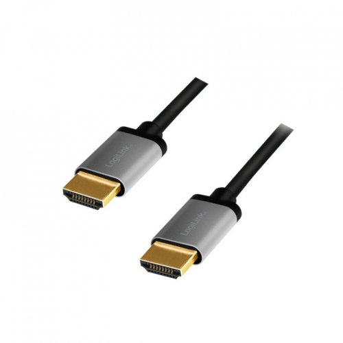 LogiLink HDMI cable 4K/60Hz, alu , black, 2m