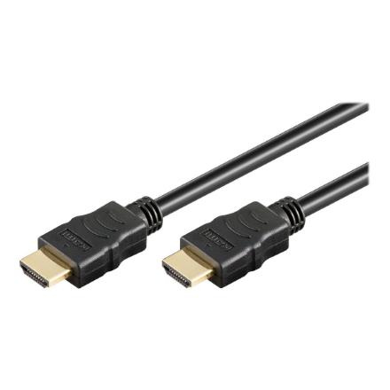 goobay Series 2.0 - High Speed HDMI cable with Ethernet - HDMI male to HDMI male - 15 m - double shielded - black - 4K Ultra HD support 