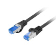 Lanberg Patchcord Cat.6A S/FTP LSZH CCA Black Fluke Passed | PCF6A-10CC-0050-BK | 0.5 m PCF6A-10CC-0050-BK