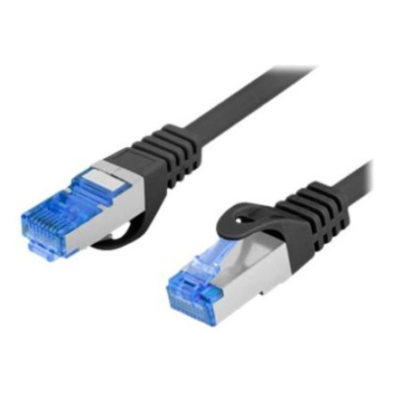 Lanberg Patchcord Cat.6A S/FTP LSZH CCA | PCF6A-10CC-0200-BK | 2 m PCF6A-10CC-0200-BK