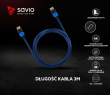 Savio Cable HDMI GCL-05 3m, v2.0, braid blue