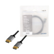 LogiLink HDMI cable 4K/60Hz, alu , Must, 2m