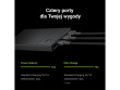 Green Cell PowerPlay 10S - Power bank - 10000 mAh - 18 Watt - GC Ultra Charge, PD - 3 output connectors (2 x USB-A QC, 1x USB-C PD/QC) - black 