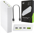 Green Cell Powerbank PowerPlay 20S - 20000mAh - 22.5W - 3x USB-C 1x USB-A - white