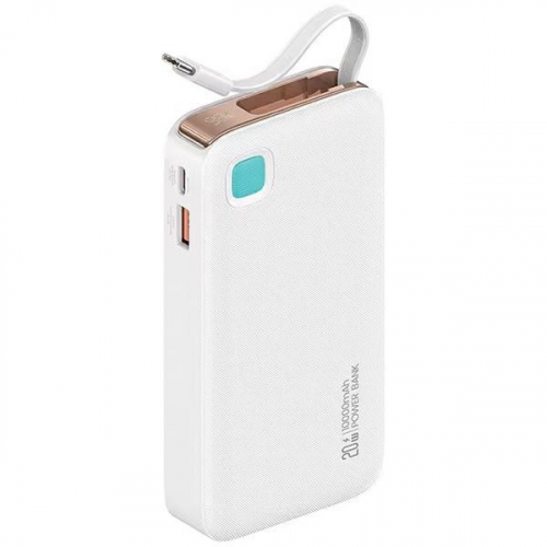 USAMS Powerbank 10000mAh 20W retractable USB-C cable 931215