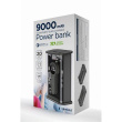 Gembird | Transparent QC3.0 Quick Charging Power Bank | PB09-TQC3-01 | 9000 mAh | Black PB09-TQC3-01