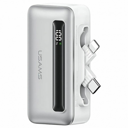 USAMS Powerbank 4500mAh 20W USB-C/Lightning silver