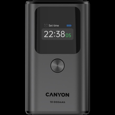CANYON power bank OnPower 130 TFT 10000 mAh PD30W Dark Grey