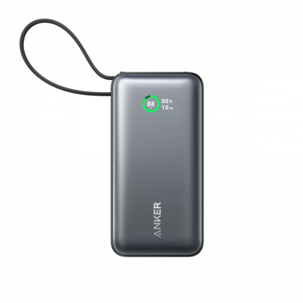 Anker Powerbank 545 NANO 30W 10000mAh Built-In USB-C cable, black