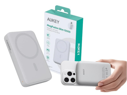 AUKEY PB-MS04 White Qi2 Power Bank 10000mAh 20W| MagSafe PD