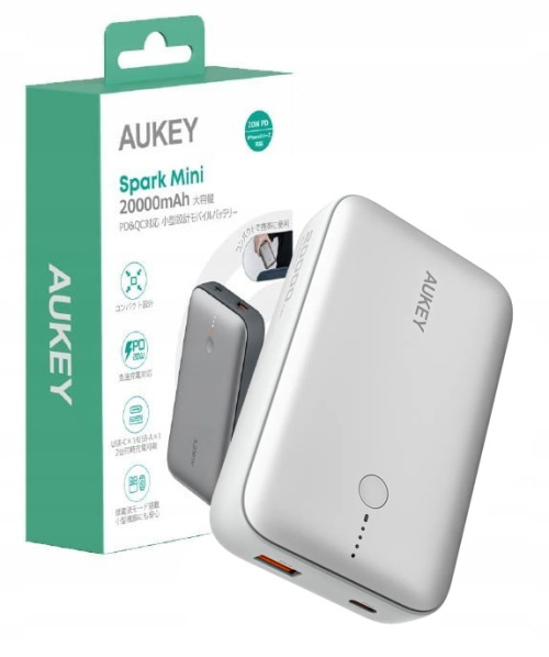 AUKEY PB-Y57 Frozen Whi te Mini Power Bank 2000