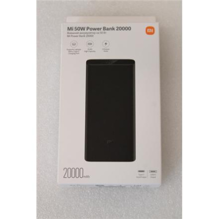 Taastatud. Xiaomi Mi 50W Power Bank 20000 | Xiaomi Power Bank | 20000 mAh | USB-C, USB A | Black | DEMO BHR5121GLSO