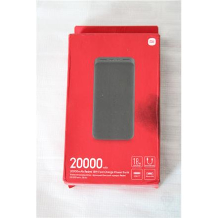 Taastatud. Redmi 20000mAh 18W Fast Charge Power Bank | Xiaomi Redmi Fast Charge Power Bank | 20000 mAh | Black | USED, MISSING USB CABLE VXN4304GLSO