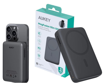AUKEY PB-MS04 Gray Qi2 Power Bank 10000mAh 20W | MagSafe PD