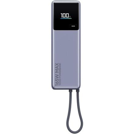Xiaomi 165W Power Bank (Integrated Cable) | 10000 mAh | USB-C | Gray BHR9361GL