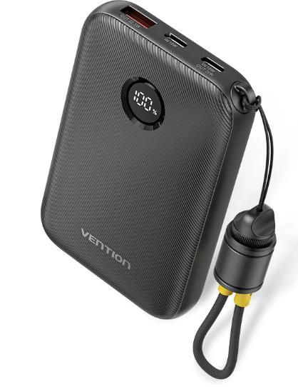 POWER BANK USB 10000MAH 22.5W/Must FKAB0-C VENTION