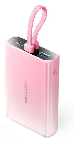 POWER BANK USB 10000MAH 22.5W/PINK FHZP0 VENTION