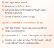 FOXIT PDF Editor+, 1 User, 1 Month (Price Level per 1 - 9 Users), eSign, Smart Redact, Mobile