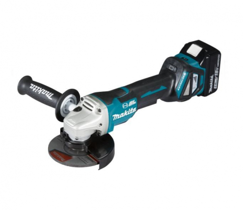 MAKITA. ANGLE GRINDER. 18V DGA517RTJ 125mm 2x5,0Ah REG. REV. BLDC PADDLE SWITCH