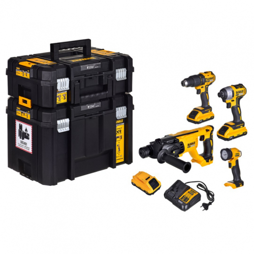 COMBO 18V 3x3.0Ah TSTAK set DCD778+DCF787+DCH033+DCL040 DEWALT