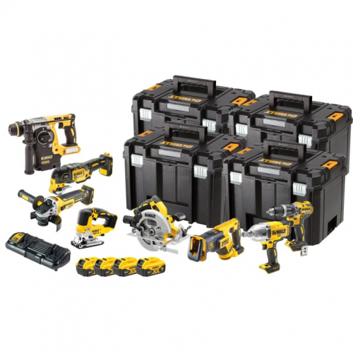 DEWALT. 18V DCK865P4T COMBO KIT (DCD796, DCF899H, DCS367, DCH273, DCS334, DCG405, DCS355, DCS570) 4x5.0Ah 4xTSTAK