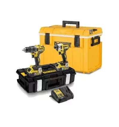 DEWALT. ZESTAW COMBO 18V DCD796+DCF887 2x5,0Ah TOUGH SYSTEM DCK266P2C + LODÓWKA