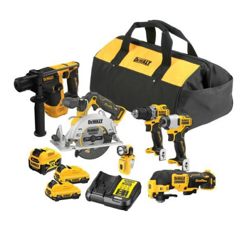 DEWALT. 12V COMBO KIT DCK611P1D2 (DCH072+DCS512+DCD701+DCF801+DCS353+DCL510) 1x5.0 2x2.0Ah BAG