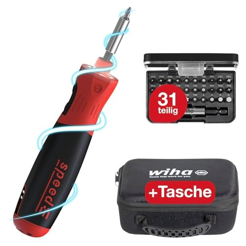 Speede® PocketDrive electric screwdriver with bit cassette and bag