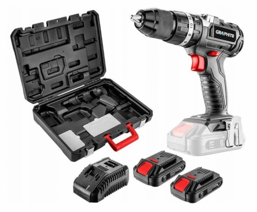 GRAPHITE 58G020-SET2 Brushless drill Energy+ 2x 18V 2Ah 1700 RPM