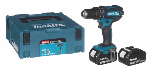 Makita DHP482RFJ drill 1900 RPM 1.8 kg Black, Blue