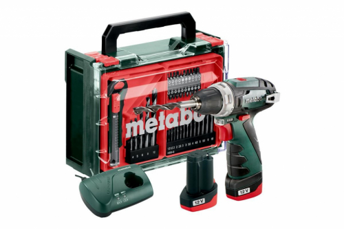 METABO. SCREWDRIVER BS BASIC SET 12V + 41 ACC 34/17Nm 2x2,0Ah POWERMAXX