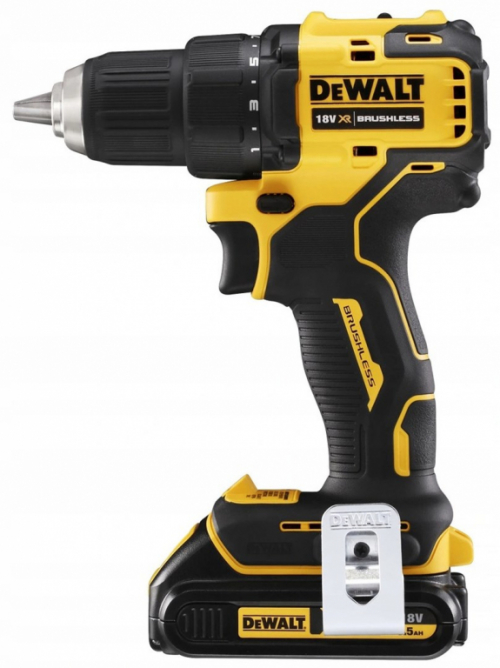 DeWALT DCD708S2T-QW drill 1650 RPM Keyless 1.1 kg Yellow