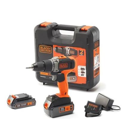 BLACK & DECKER | Cordless Drill/Driver with  2.0 Ah/4.0 Ah Battery | BCD003MEM2K-QW | 18 V | 2.0/4.0 Ah | Lithium