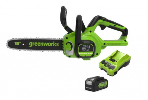 24V 4Ah 30 cm chainsaw Greenworks GD24CS30K4 - 2007007UB